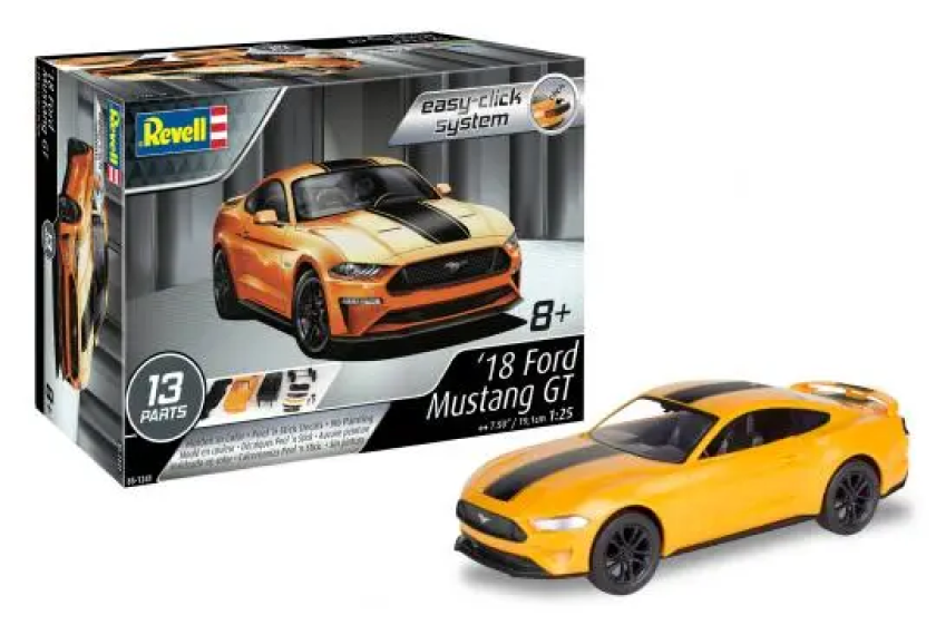 Yellow mustang model car kit